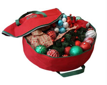 Load image into Gallery viewer, Wreath Bag Heavy Duty Christmas Decorations Garland Lights Holiday Ornament Storage Container Up to 30 Inches