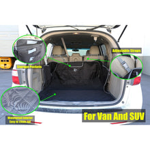Load image into Gallery viewer, Dog Cargo Cover for Trucks & SUVs Quilted Waterproof Trunk Bed Liner 84” x 70” Large Black