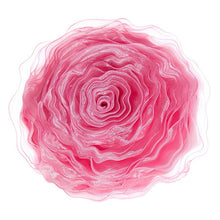 Load image into Gallery viewer, Round 16" Ruffled Rose Decorative Throw Pillow  Flower Shape Chiffon Couch Bed Sofa Cushion Cover