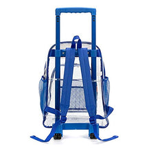 Load image into Gallery viewer, Rolling Clear Backpack Heavy Duty See Through Daypack School Bookbag with Wheels - k-cliffs