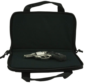 Pistol Case Handgun Storage Bag Memory Foam Lockable Glock Revolver Holster Holder Soft Hand Gun Cases with 6 Magazine Pockets Black Olive Green - k-cliffs