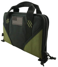 Load image into Gallery viewer, Pistol Case Handgun Storage Bag Memory Foam Lockable Glock Revolver Holster Holder Soft Hand Gun Cases with 6 Magazine Pockets Black Olive Green - k-cliffs