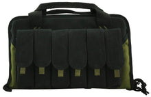 Load image into Gallery viewer, Pistol Case Handgun Storage Bag Memory Foam Lockable Glock Revolver Holster Holder Soft Hand Gun Cases with 6 Magazine Pockets Black Olive Green - k-cliffs