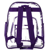 Load image into Gallery viewer, Heavy Duty Clear Backpack See Through PVC Stadium Security Transparent Workbag - k-cliffs