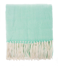 Load image into Gallery viewer, K-Cliffs - Herringbone Color Fringed Throw Blanket - 50"W x 60"L