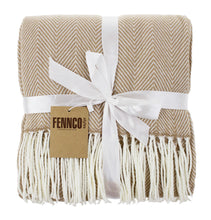 Load image into Gallery viewer, K-Cliffs - Herringbone Color Fringed Throw Blanket - 50&quot;W x 60&quot;L