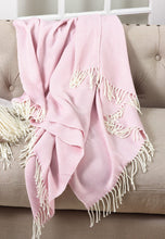 Load image into Gallery viewer, K-Cliffs - Herringbone Color Fringed Throw Blanket - 50&quot;W x 60&quot;L