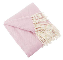 Load image into Gallery viewer, K-Cliffs - Herringbone Color Fringed Throw Blanket - 50"W x 60"L