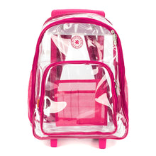 Load image into Gallery viewer, K-Cliffs Rolling Clear School Backpack Heavy Duty See Through with Wheels
