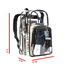 Load image into Gallery viewer, K-Cliffs 17&quot; Clear School Backpack Simple See Through Bookbag
