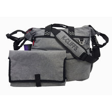 Load image into Gallery viewer, K-Cliffs Fashionable Diaper Bag | Mommy &amp; Daddy | Organizer Tote Bag |  Includes Changing Mat | Gray
