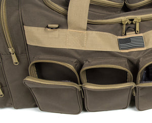 K-Cliffs 30 Inch Lockable Range Duffel Tactical Travel Bag Heavy Duty Sport Gym Bag with US Flag Patch Large