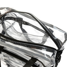 Load image into Gallery viewer, K-Cliffs 12" Unisex Clear PVC Heavy Duty Messenger Tote Stadium Approved  Shoulder Handbag