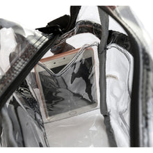 Load image into Gallery viewer, K-Cliffs 12" Unisex Clear PVC Heavy Duty Messenger Tote Stadium Approved  Shoulder Handbag