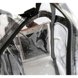 K-Cliffs 12" Unisex Clear PVC Heavy Duty Messenger Tote Stadium Approved  Shoulder Handbag
