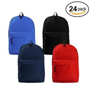 K-Cliffs Basic 18" School Backpack Classic Simple Book Bag, Daypack