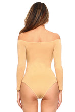 Load image into Gallery viewer, Off-the-Shoulder Bodysuit for Women Long Sleeve Nylon Spandex Stretchy Smooth Fit Bikini Cut Bodysuit One Size