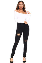 Load image into Gallery viewer, Off-the-Shoulder Bodysuit for Women Long Sleeve Nylon Spandex Stretchy Smooth Fit Bikini Cut Bodysuit One Size