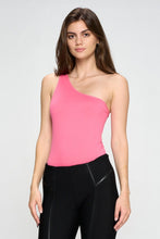 Load image into Gallery viewer, Seamless One Shoulder Bodysuit for Women Asymmetrical Tank Top Soft Stretch Thong Fit Invisible Under Clothing One Size