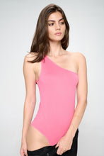 Load image into Gallery viewer, Seamless One Shoulder Bodysuit for Women Asymmetrical Tank Top Soft Stretch Thong Fit Invisible Under Clothing One Size