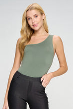 Load image into Gallery viewer, Seamless One Shoulder Bodysuit for Women Asymmetrical Tank Top Soft Stretch Thong Fit Invisible Under Clothing One Size