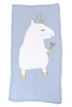 Load image into Gallery viewer, K-Cliffs Baby Blanket Unicorn Knit Cotton Crib Throw Blanket Cover Wrap, Unisex