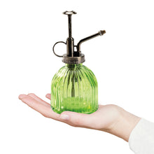 Load image into Gallery viewer, K-Cliffs Glass Plant Mister Water Spray Bottle Vintage Style Clear Sprayer Top Pump One Hand Watering Can Indoor Flowers Transparent Spritzer