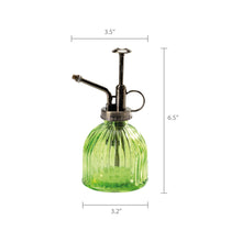 Load image into Gallery viewer, K-Cliffs Glass Plant Mister Water Spray Bottle Vintage Style Clear Sprayer Top Pump One Hand Watering Can Indoor Flowers Transparent Spritzer