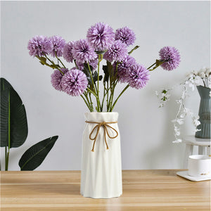K-Cliffs White Ceramic Flower Pot Modern Geometric Vases White Rose Vase for Home Decor