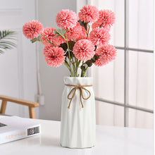 Load image into Gallery viewer, K-Cliffs White Ceramic Flower Pot Modern Geometric Vases White Rose Vase for Home Decor