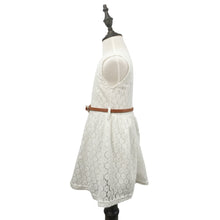 Load image into Gallery viewer, Girls Sleeveless Lace Dress with Bow Belt Elegant Tea-Length A-Line Children Chiffon Dress for Church Wedding Birthday Party