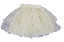 Load image into Gallery viewer, Girls Black &amp; White Straight Striped Outfit Set - Puff Sleeve Top &amp; Tiered Tulle Tutu Skirt White Dress