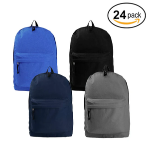 K-Cliffs Basic 18" School Backpack Classic Simple Book Bag, Daypack