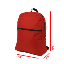 Load image into Gallery viewer, Basic School Backpack Simple 17 Inch Student Bookbag