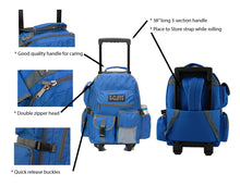 Load image into Gallery viewer, K-Cliffs Deluxe Wheeled Rolling School Backpack Sturdy Wheels