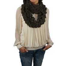 Load image into Gallery viewer, K-Cliff Ruffle Infinity Loop Women Neck Warmer Knitted Soft Stretchy Scarf Circle Knit Winter Fashion Wrap Scarves
