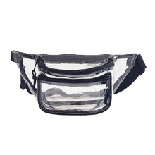 Load image into Gallery viewer, K–Cliffs Clear Anti-Theft 3-Zipper PVC Fanny Pack with colored Trim for Music Festivals &amp; Raves