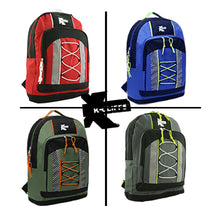 Load image into Gallery viewer, K-Cliffs 15&quot; Lightweight Bungee Unisex School Backpack , Water Resistant
