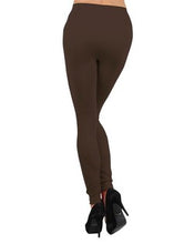 Load image into Gallery viewer, Fleece Lined Legging for Women Warm Thermal Mid Waisted Stretchy Tummy Control Long Leggings Soft Skinny Tights Comfortable Winter Seamless Pants