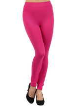 Load image into Gallery viewer, Fleece Lined Legging Women Warm Thermal Mid Waisted Stretchy Tummy Control Long Leggings Soft Skinny Tights Winter Seamless Pants