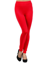 Load image into Gallery viewer, Fleece Lined Legging Women Warm Thermal Mid Waisted Stretchy Tummy Control Long Leggings Soft Skinny Tights Winter Seamless Pants