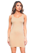 Load image into Gallery viewer, Women Compression Tank Cami Body Shapewear Camisole Long Seamless Bodycon Top Comfortable Basic Sleeveless Slip On Mini Dress
