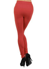 Load image into Gallery viewer, Fleece Lined Legging Women Warm Thermal Mid Waisted Stretchy Tummy Control Long Leggings Soft Skinny Tights Winter Seamless Pants