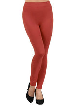 Load image into Gallery viewer, Fleece Lined Legging Women Warm Thermal Mid Waisted Stretchy Tummy Control Long Leggings Soft Skinny Tights Winter Seamless Pants