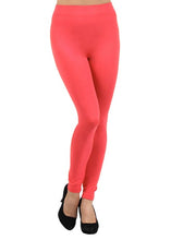 Load image into Gallery viewer, Fleece Lined Legging Women Warm Thermal Mid Waisted Stretchy Tummy Control Long Leggings Soft Skinny Tights Winter Seamless Pants