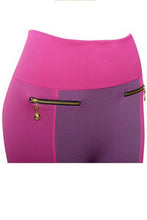 Load image into Gallery viewer, Women Leggings High Waist Full Length Capri Long 4” Rise Tights Stretchy Pants with Double Zipper