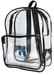 K-Cliffs 16" Clear PVC Backpack Bag Book Bag,