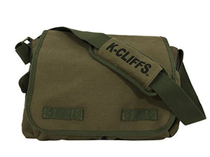 Vintage Messenger Bag Unisex Military Haversack Green Heavy 