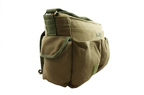 Canvas Messenger Bag Military Canvas Vintage Laptop Bag Shoulder Rucks –  Travell Well