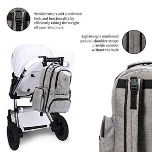 Water Resistant 26L Large Multifunction Baby Diaper Changing Bag Backpack for Moms & Dads, Hidden Anti Theft Compartments - k-cliffs